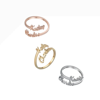 Personalisierter Einstellbarer Ring Mit Mehreren Namen - Geschenke Zum Muttertag