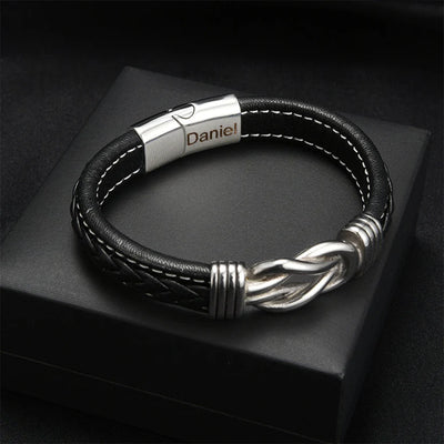 To My Son – Infinity Bracelet with Engraved Name