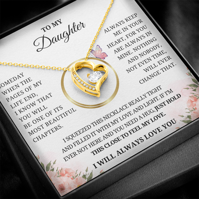 To My Daughter – Filled with My Love and Light – Heart Necklace