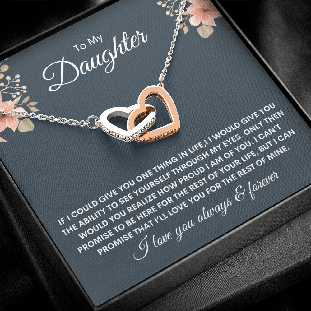 To My Daughter – I’m So Proud of You – Heart Necklace
