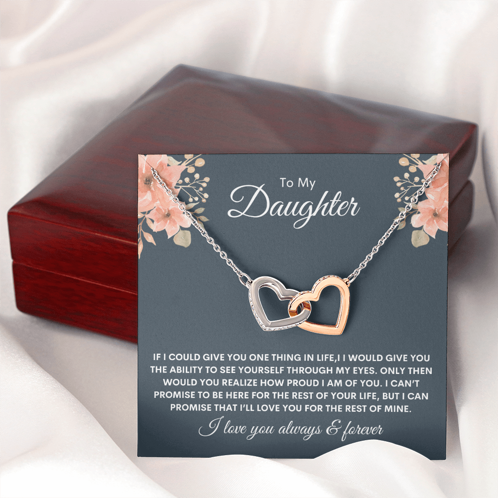 To My Daughter – I’m So Proud of You – Heart Necklace