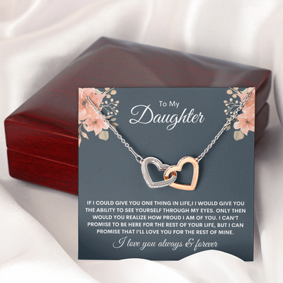 To My Daughter – I’m So Proud of You – Heart Necklace