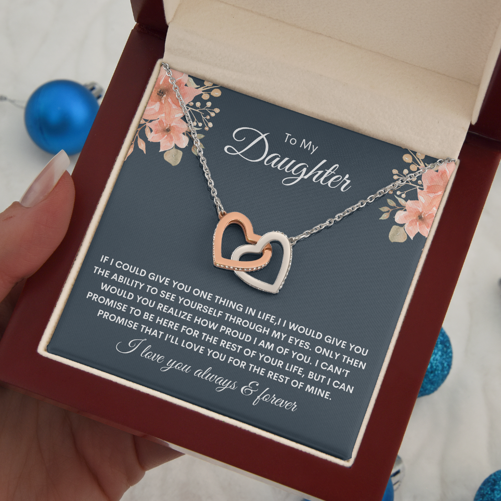 To My Daughter – I’m So Proud of You – Heart Necklace