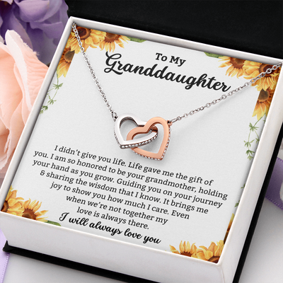 To My Granddaughter - I Love You Forever - Hearts Necklace