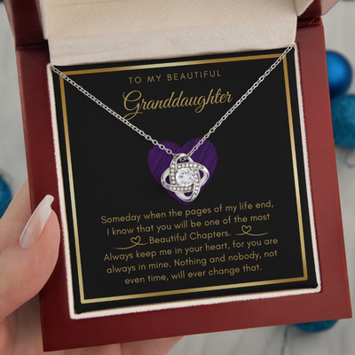 To My Granddaughter - My Most Beautiful Chapter - Love Knot Necklace
