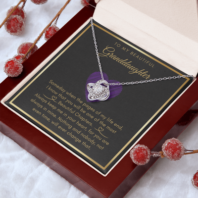 To My Granddaughter - My Most Beautiful Chapter - Love Knot Necklace