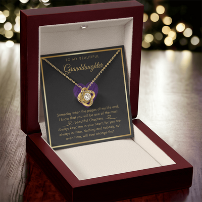 To My Granddaughter - My Most Beautiful Chapter - Love Knot Necklace
