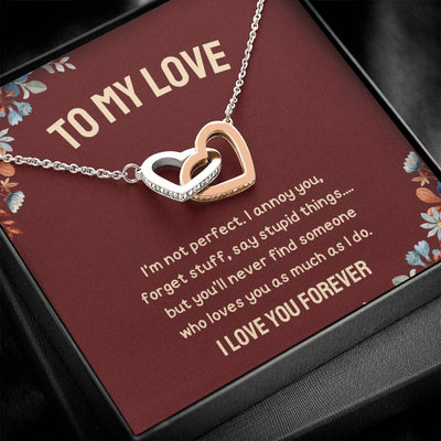 To My Love - I Love You Forever - Heart Necklace