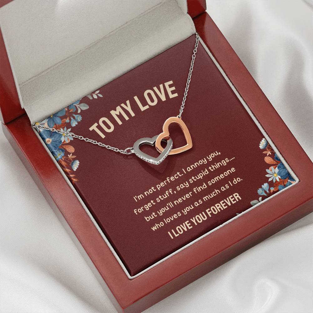 To My Love - I Love You Forever - Heart Necklace