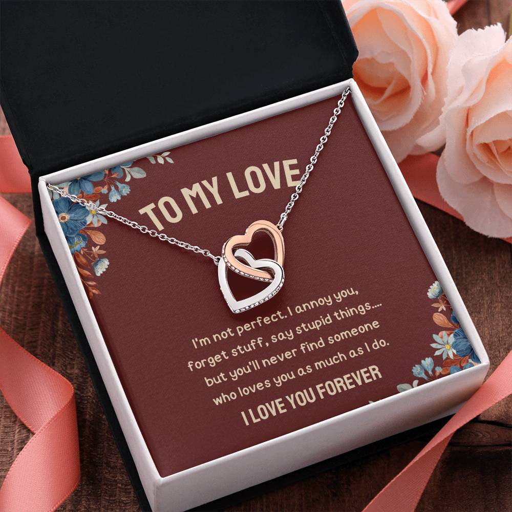 To My Love - I Love You Forever - Heart Necklace