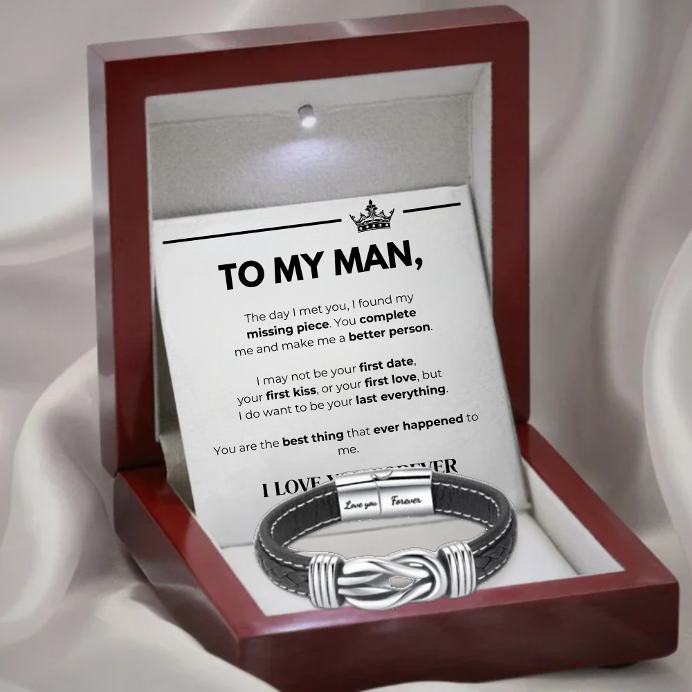 To My Man - I Love You; Forever - Infinity Armband