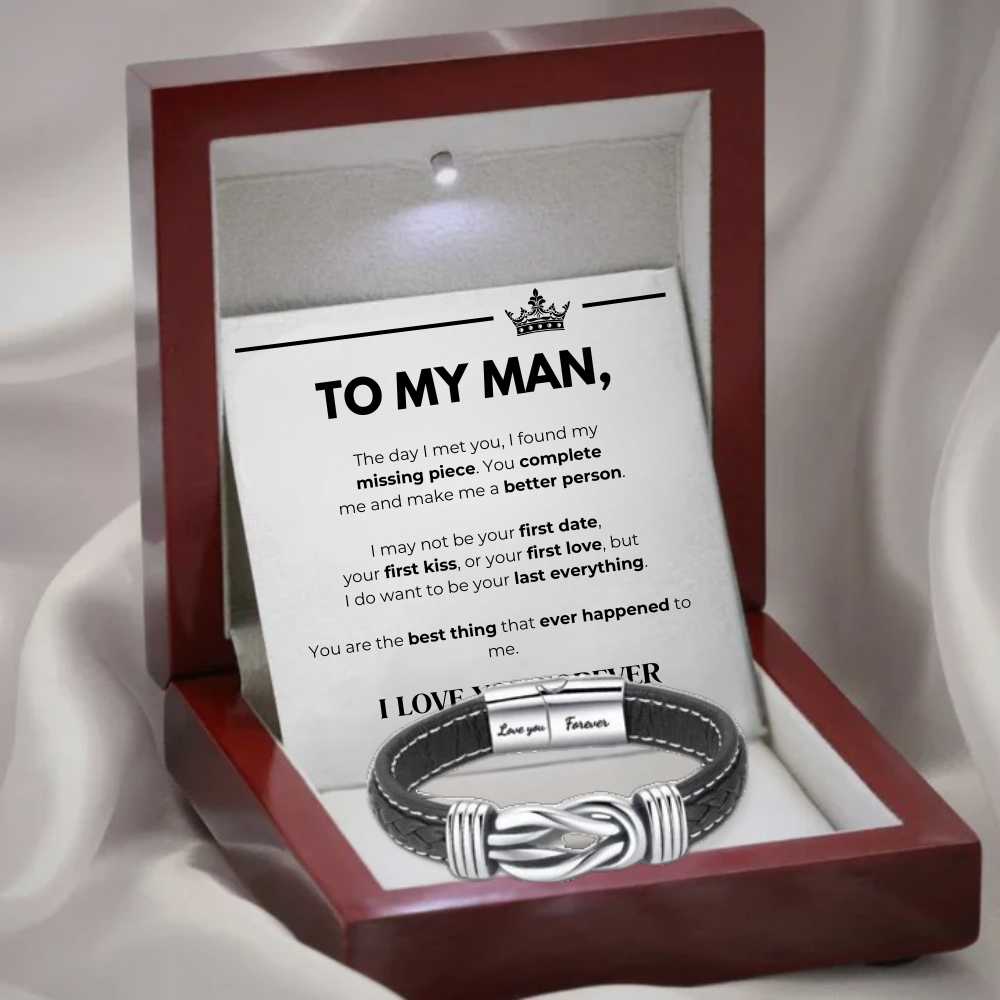To My Man - I Love You; Forever - Infinity Bracelet
