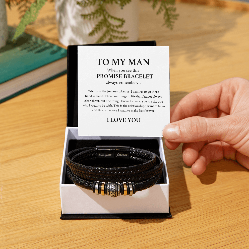 To My Man - Promise Leather Bracelet