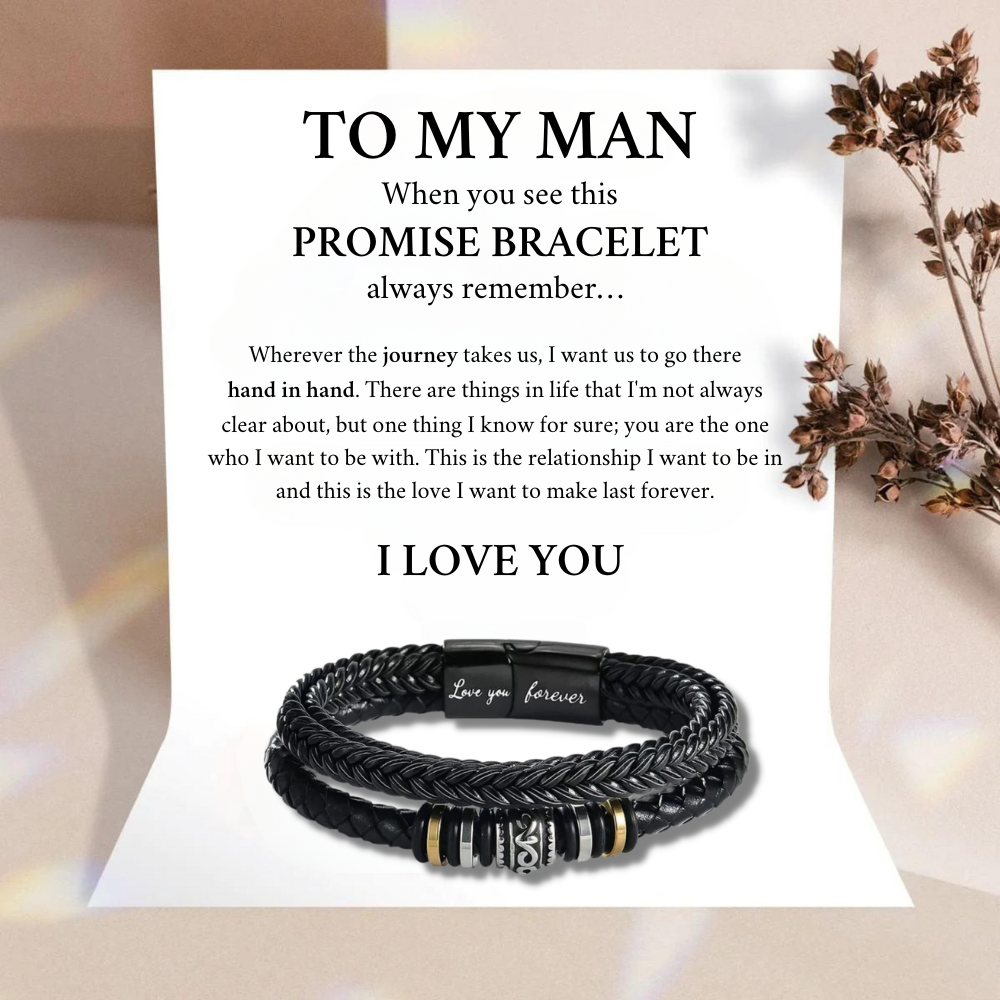 To My Man - Promise Leather Bracelet