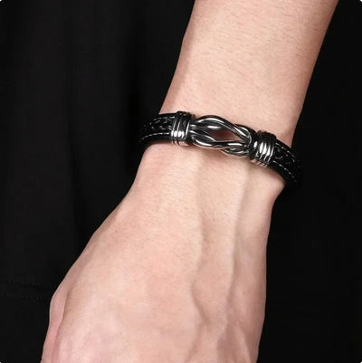 To My Son – Always With You – Infinity Leather Bracelet