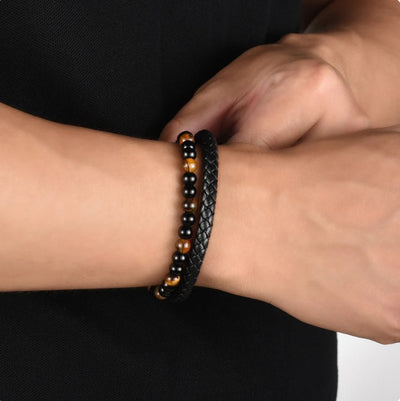 To My Son – Personalized Tiger Eye Protection Bracelet