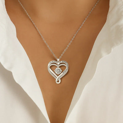 To My Love - Forever Love, Always - Infinity  Heart Necklace