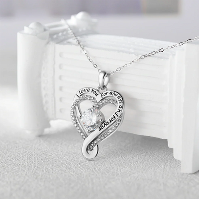 To My Love - Forever Love, Always - Infinity  Heart Necklace