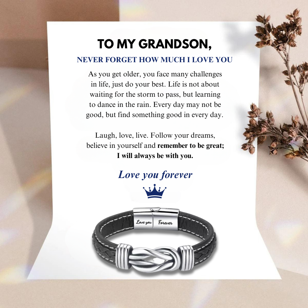 To My Grandson - Love You Forever - Infinity Bracelet