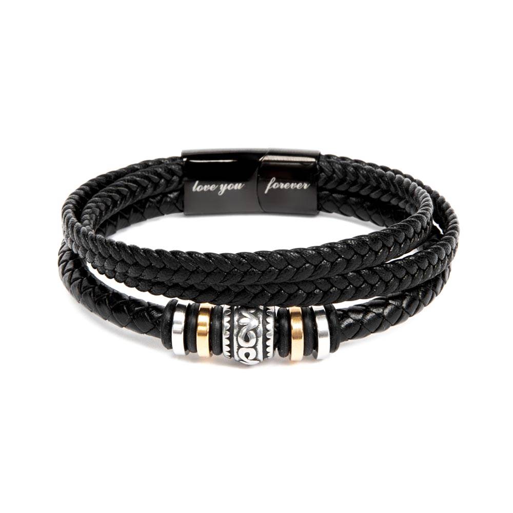 To My Grandson – Love, Grandma – Leather Bracelet