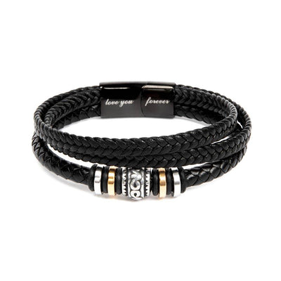 To My Grandson – Love, Grandma – Leather Bracelet