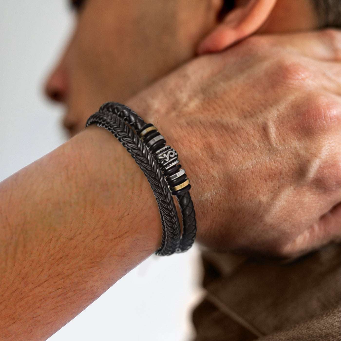 To My Grandson – Love, Grandma – Leather Bracelet