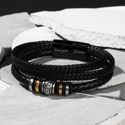 To My Grandson – Love, Grandma – Leather Bracelet