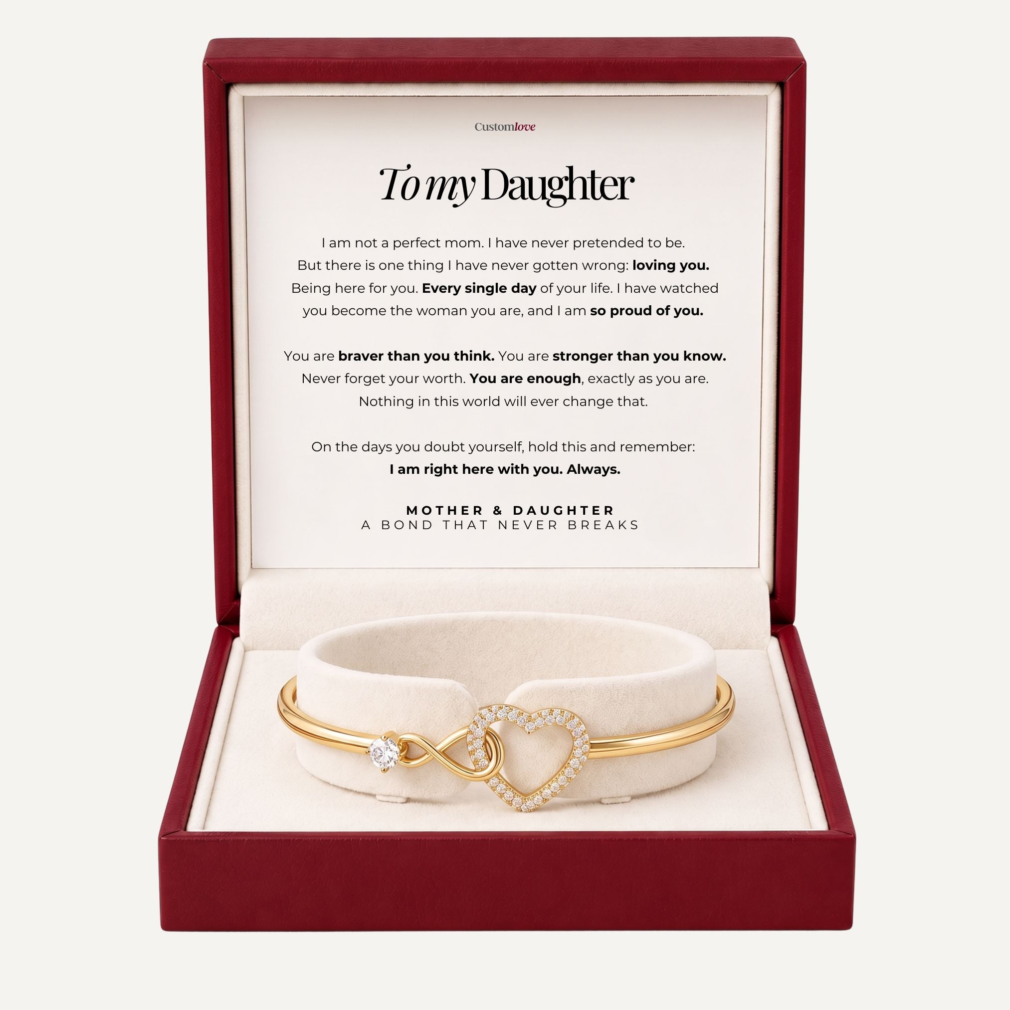 Mother and Daughter - Infinity Heart Bracelet – So Proud of You