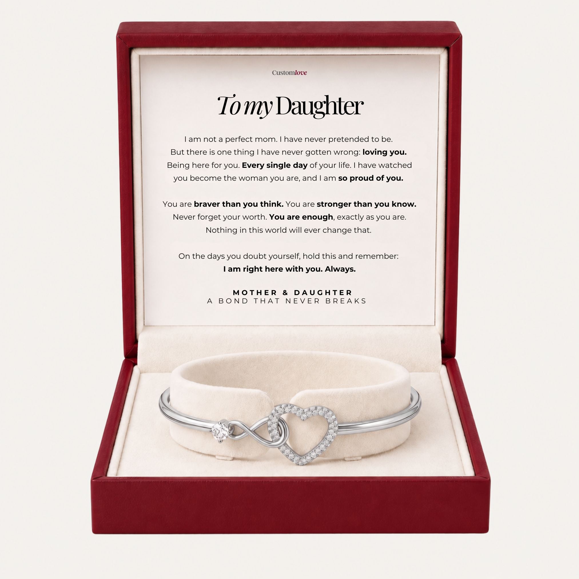 Mother and Daughter - Infinity Heart Bracelet – So Proud of You