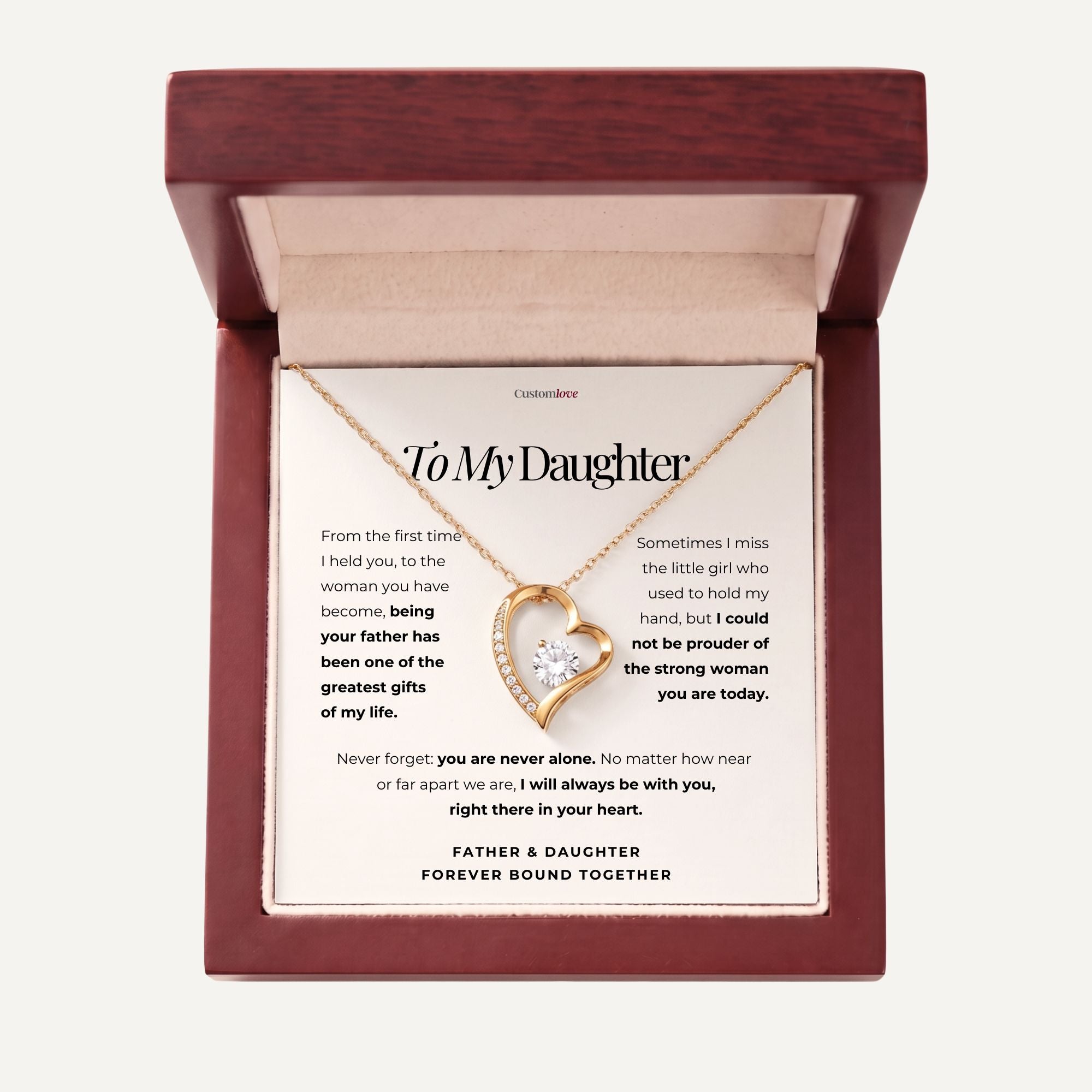 To My Daughter - Forever Bound Together - Love, Dad