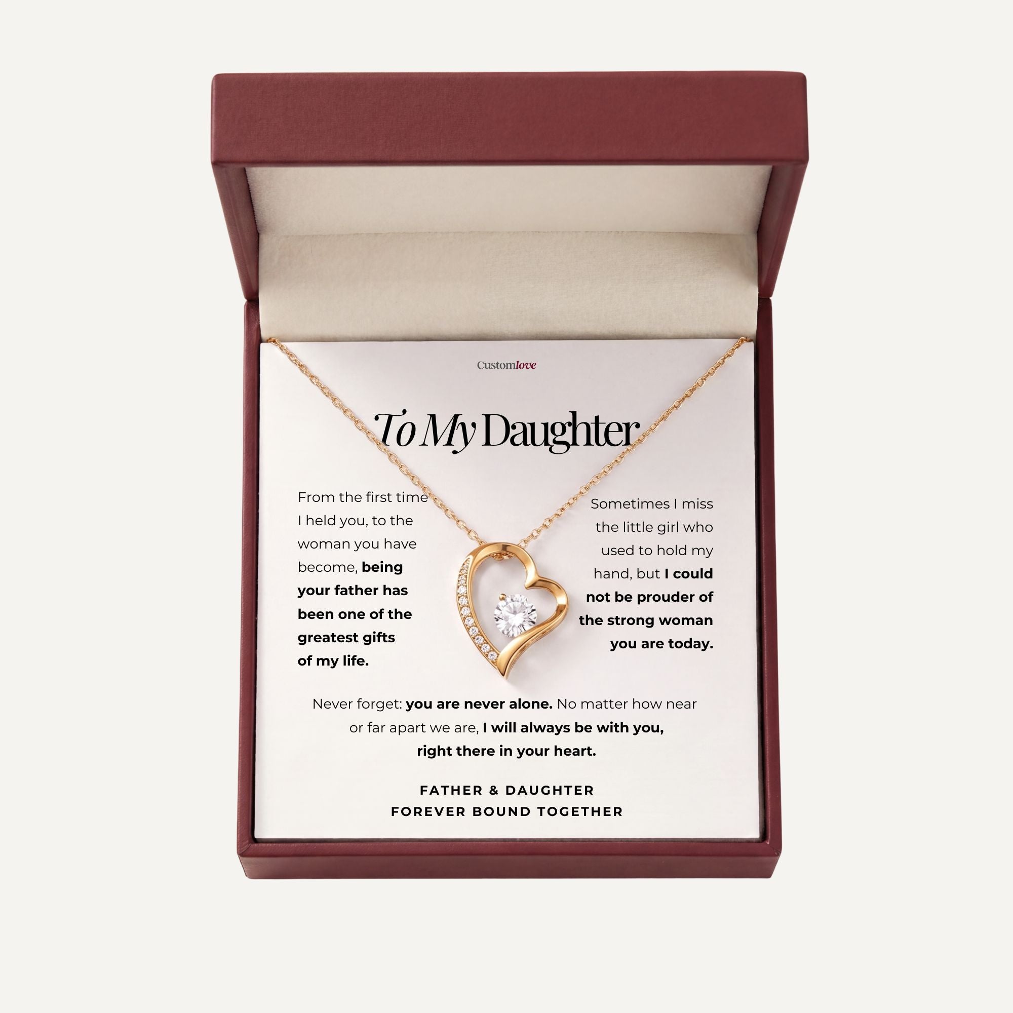 To My Daughter - Forever Bound Together - Love, Dad