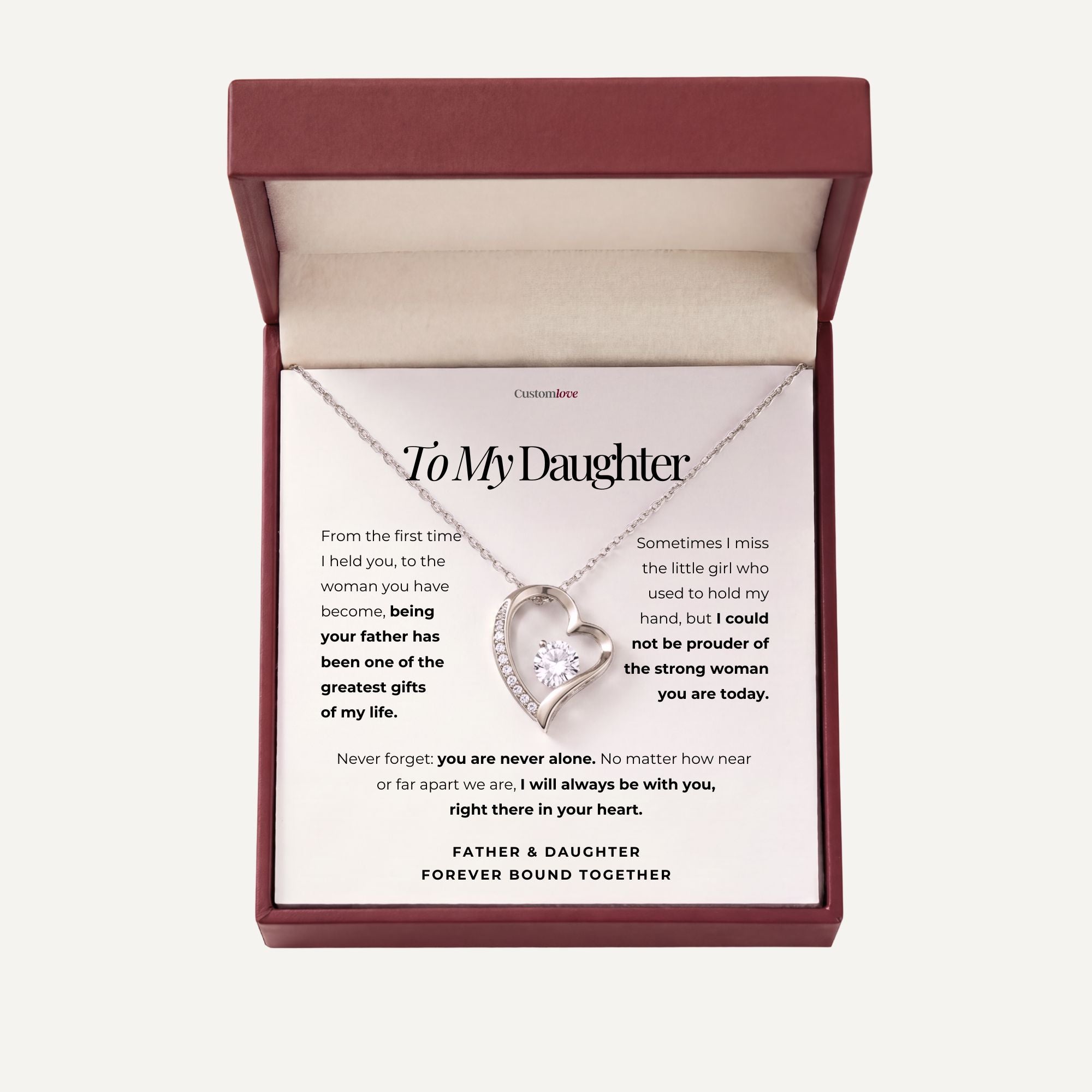 To My Daughter - Forever Bound Together - Love, Dad