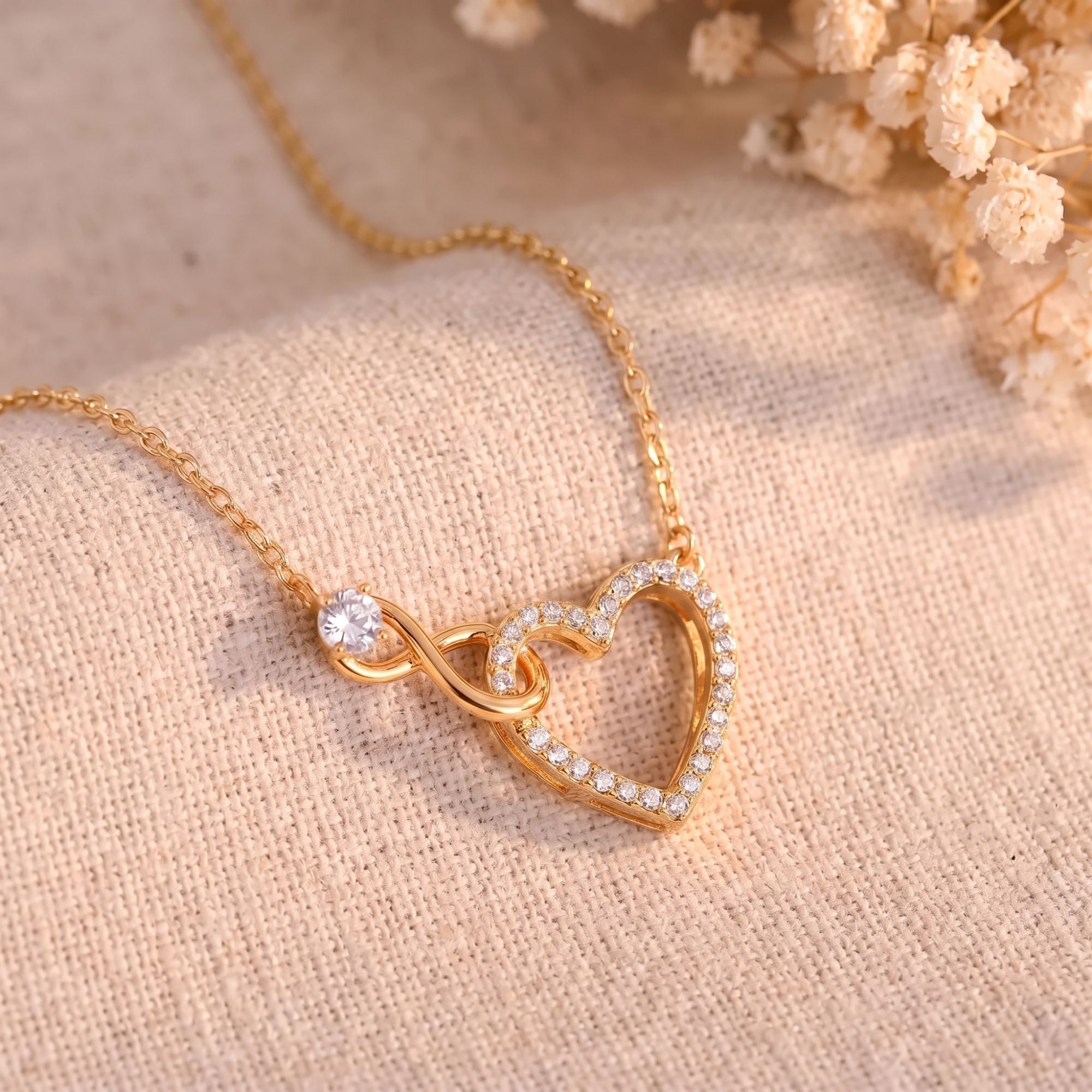 Mother and Daughter – Infinity Heart Necklace – A Bond That Never Breaks
