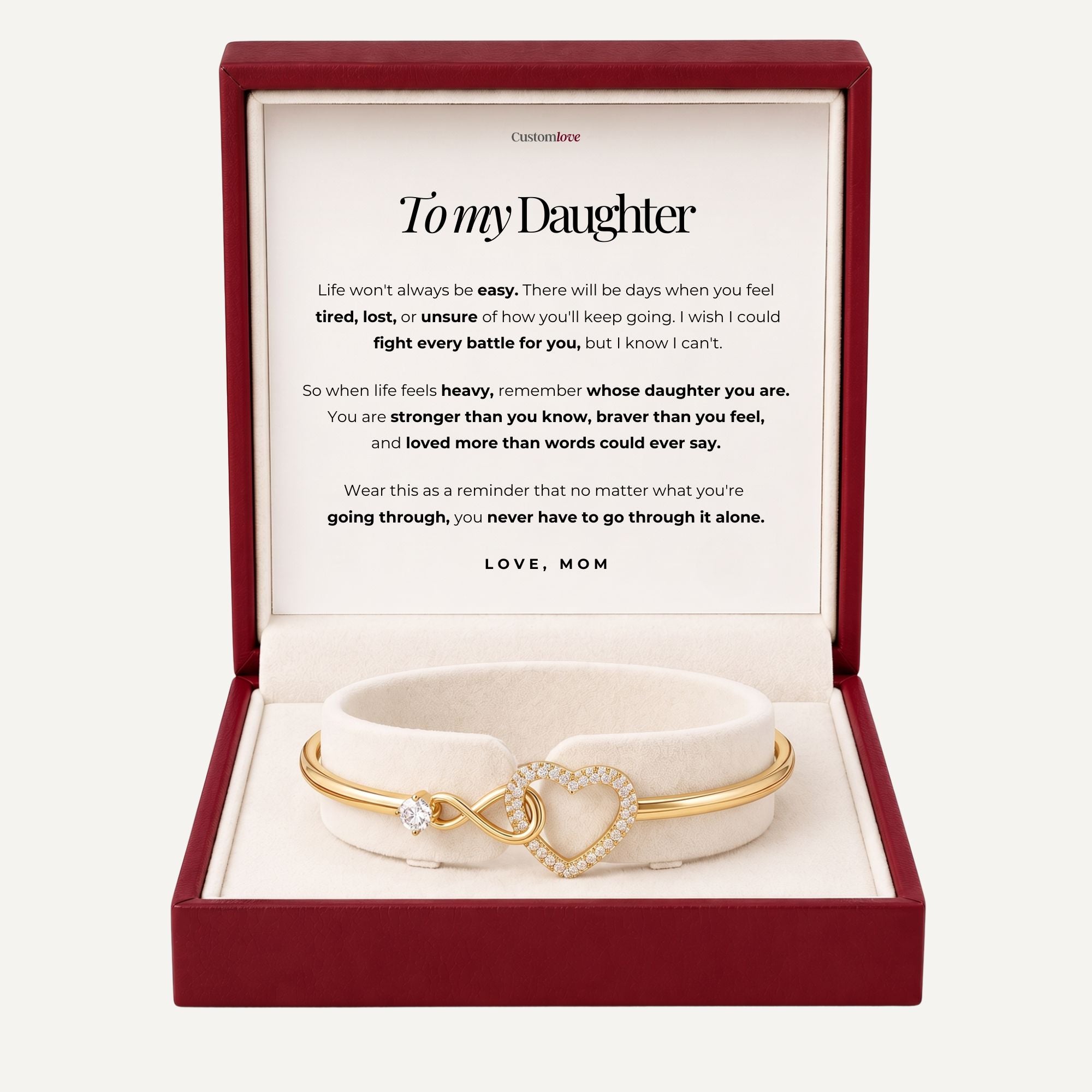 To My Daughter - Infinity Heart Bracelet – Mom Is Always With You