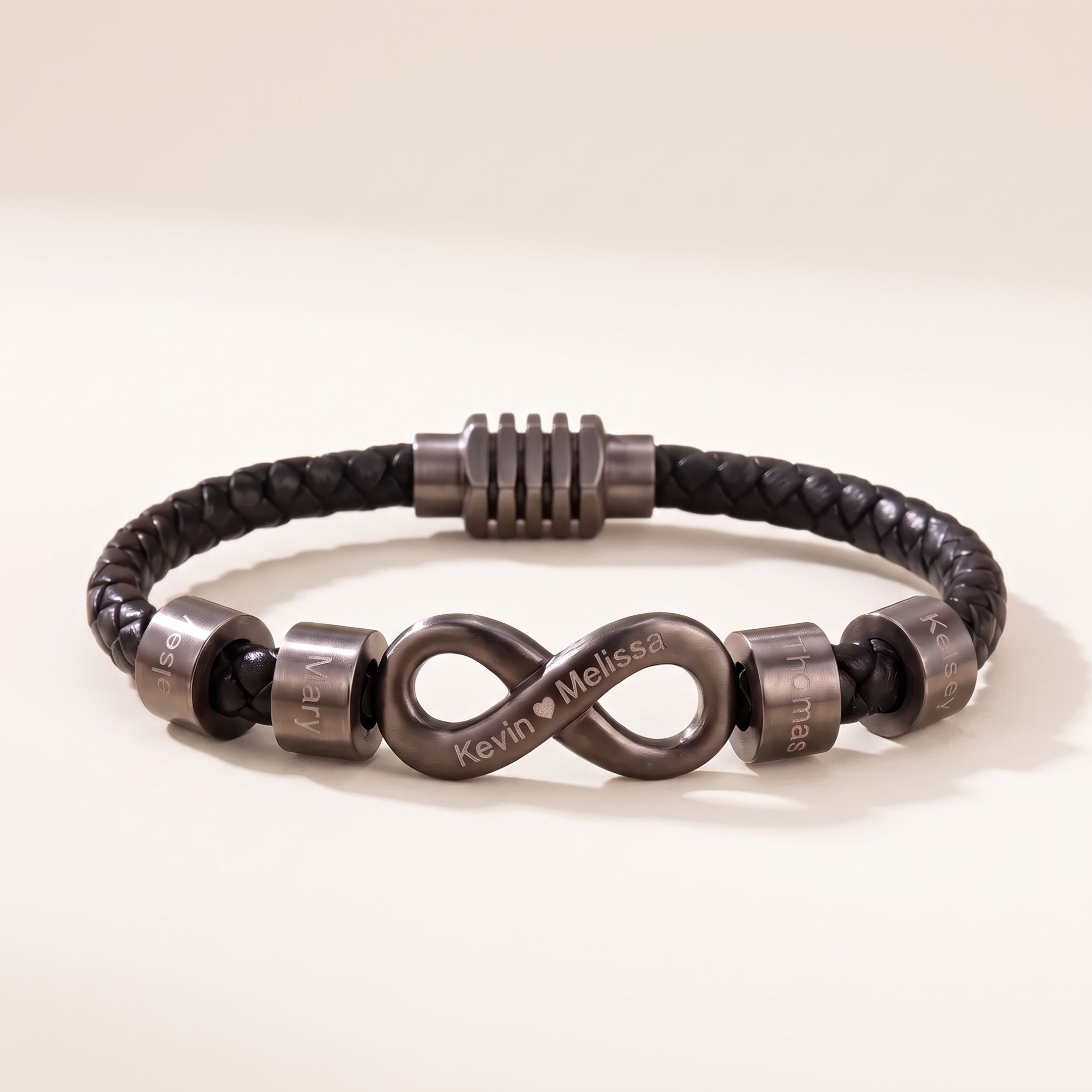 To My Man - Personalized Infinity Bracelet with Beads