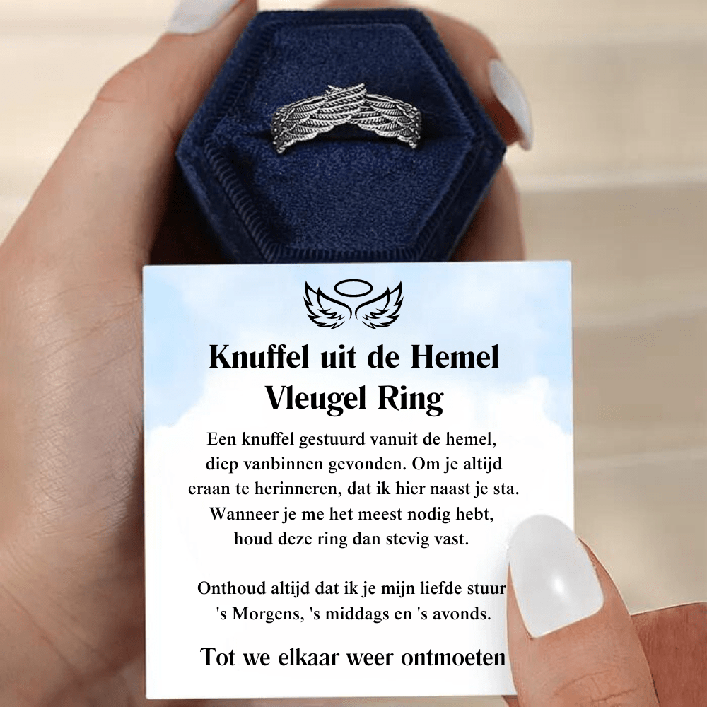 Knuffel uit de Hemel Gepersonaliseerde Vleugel Ring