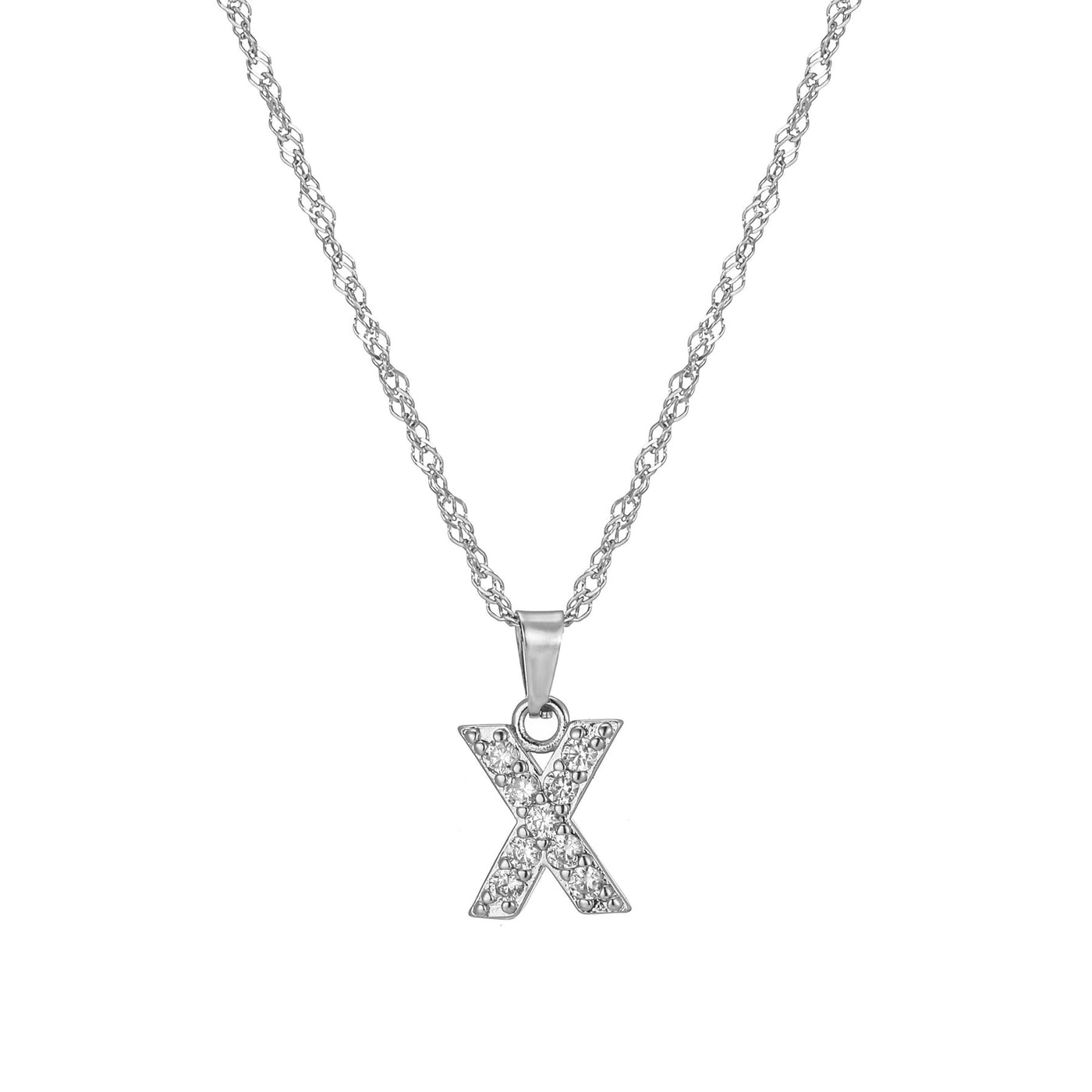 Letter ketting met zirkonia