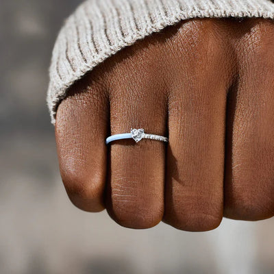 Mother & Daughter - Forever in my Heart - Matching Heart Rings