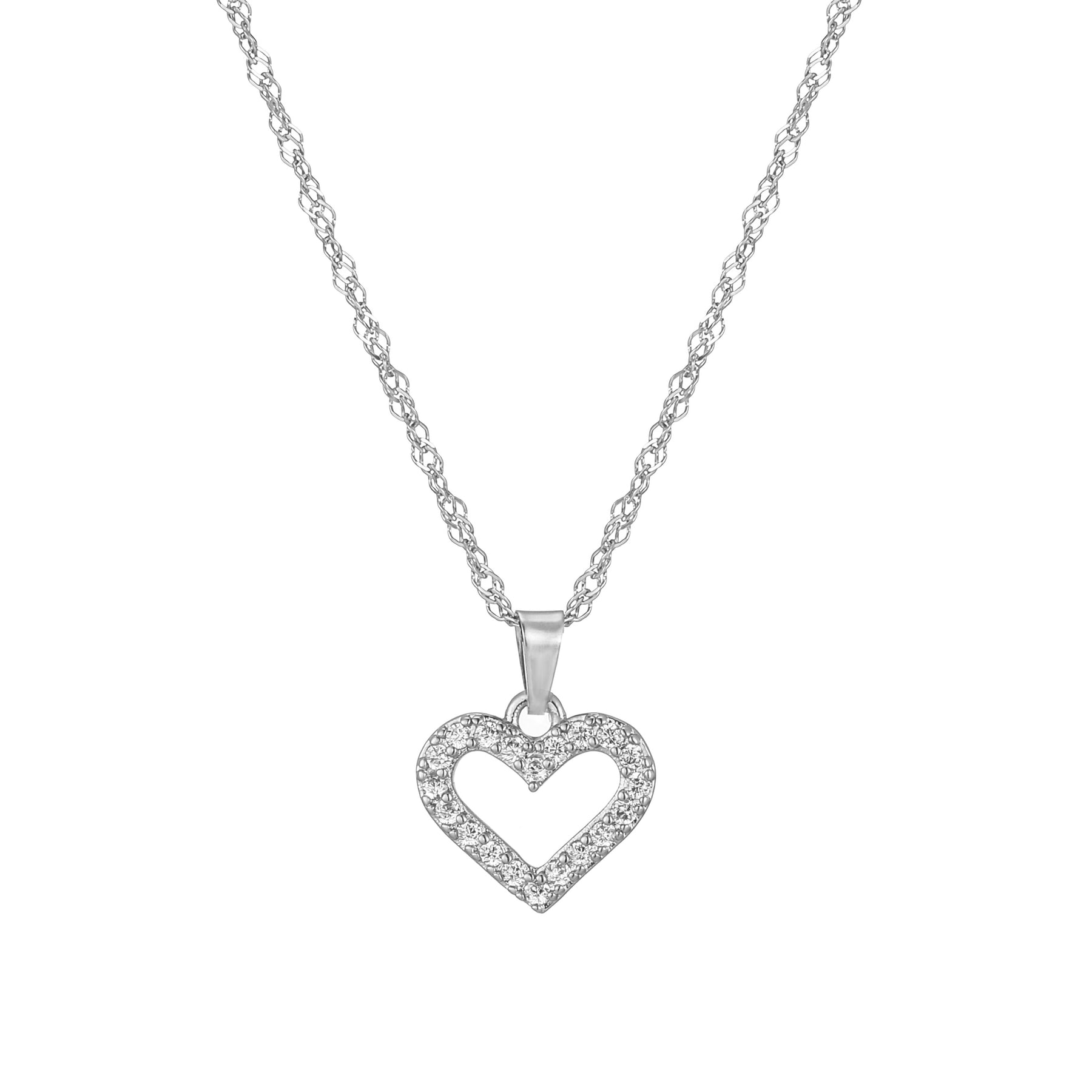 Letter Necklace with Zirconia