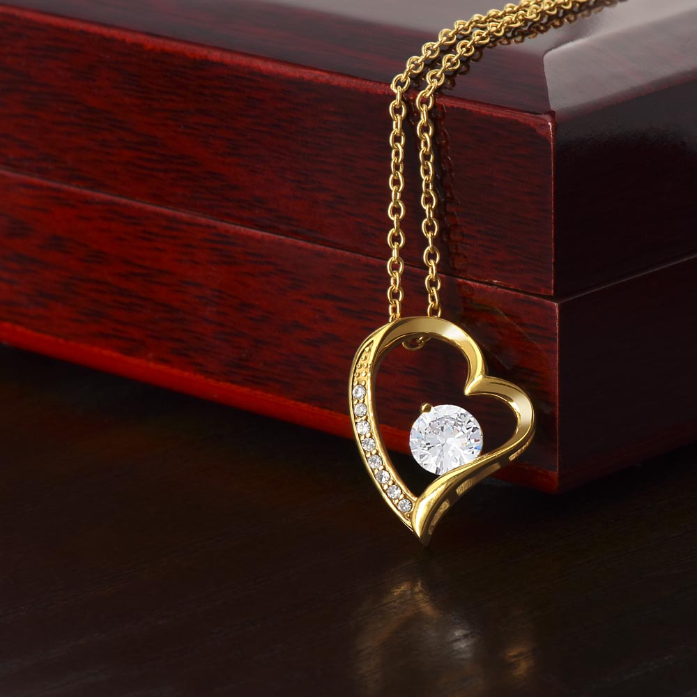 To My Love - You Make My Heart Happy - Heart Necklace