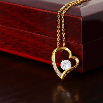 To My Love - You Make My Heart Happy - Heart Necklace