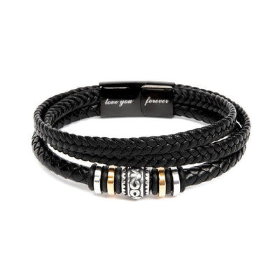 To My Man- Promise Leather Bracelet