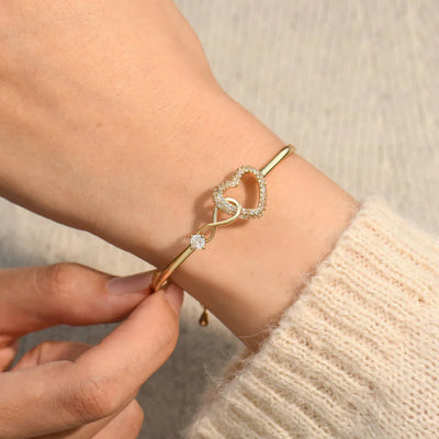 Mum and Daughter - A Link That Can Never Be Undone - Infinity Heart Bracelet