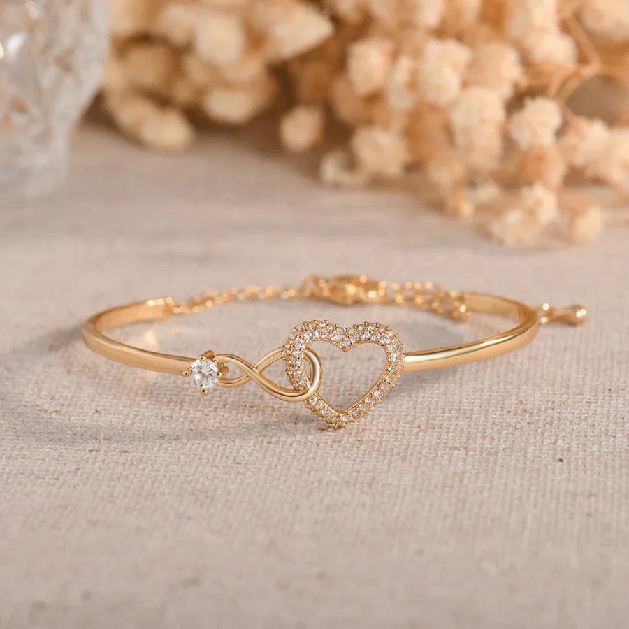 Mother and Daughter - A Link That Can Never Be Undone - Infinity Heart Bracelet