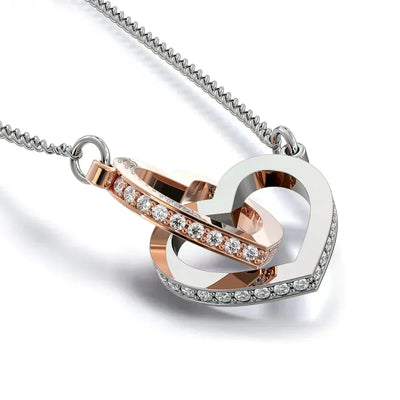 To My Granddaughter - Interlocking Hearts Necklace - Love, Grandma