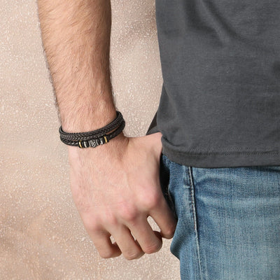 Persoonlijke Lederen Armband voor Mannen