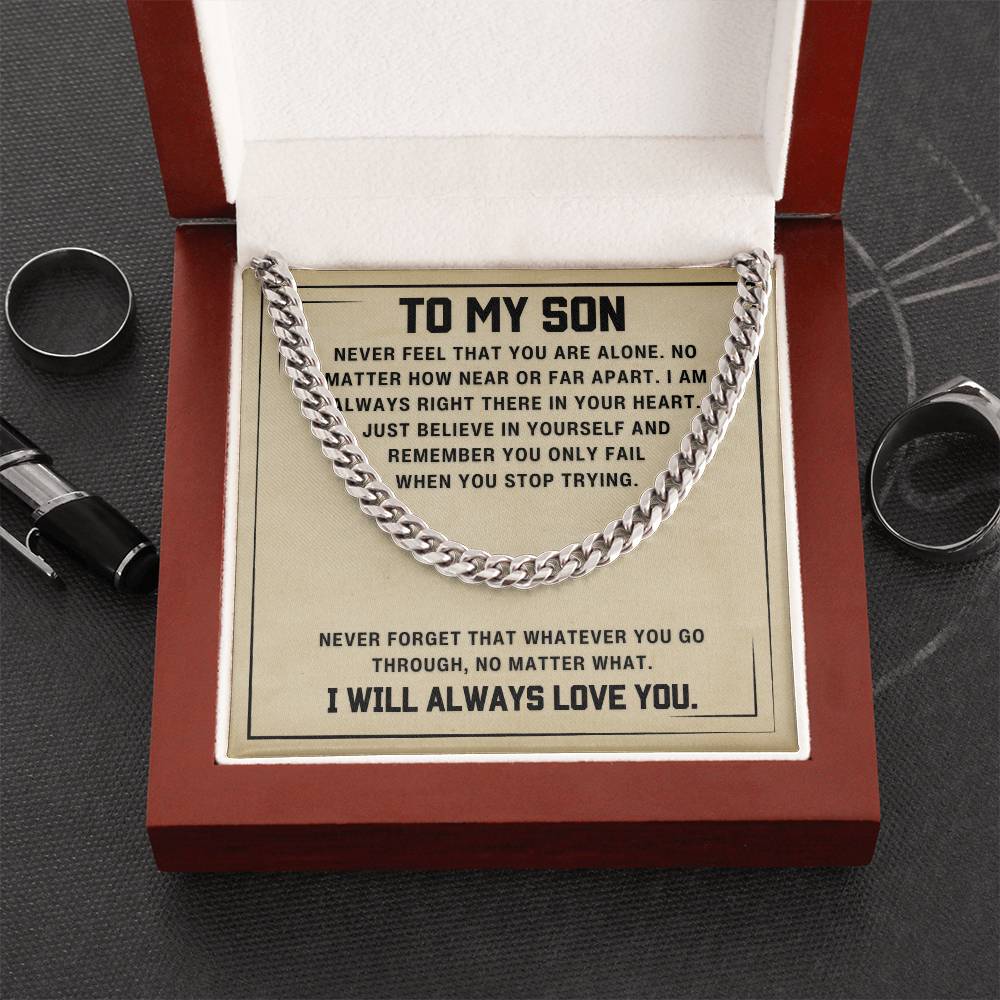 To My Son - I'll Always Love You - Cuban Chain