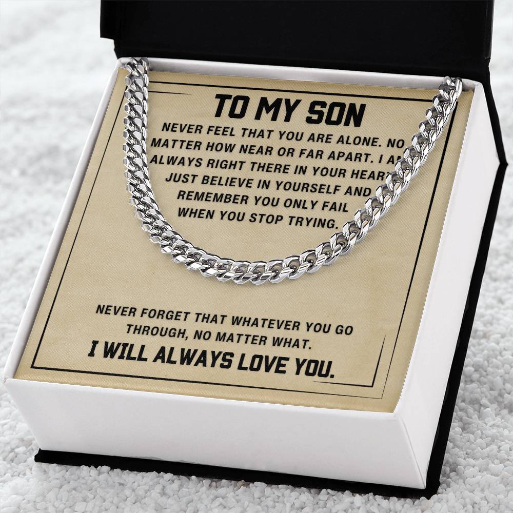 To My Son - I'll Always Love You - Cuban Chain