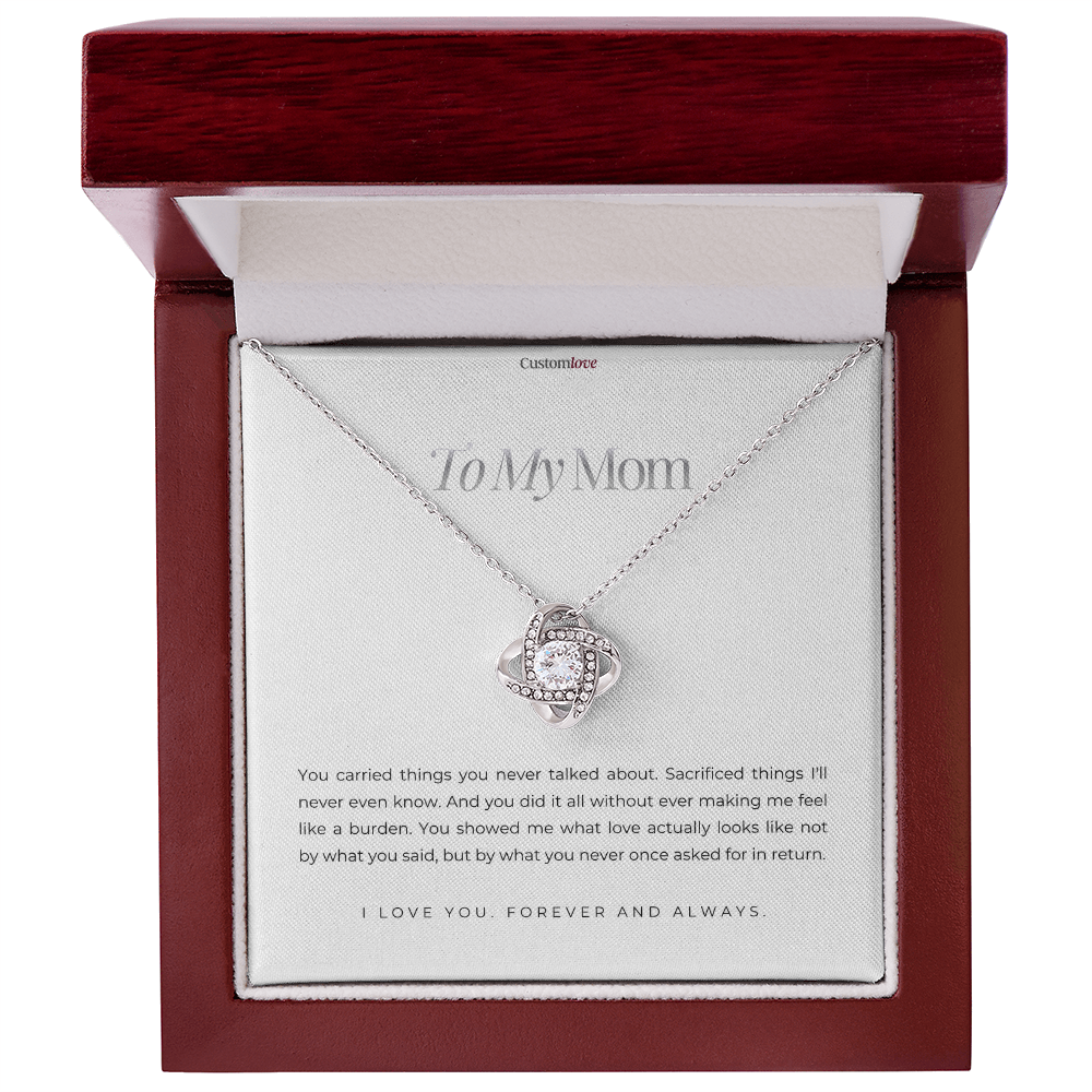 To My Mom - Love Knot Necklace