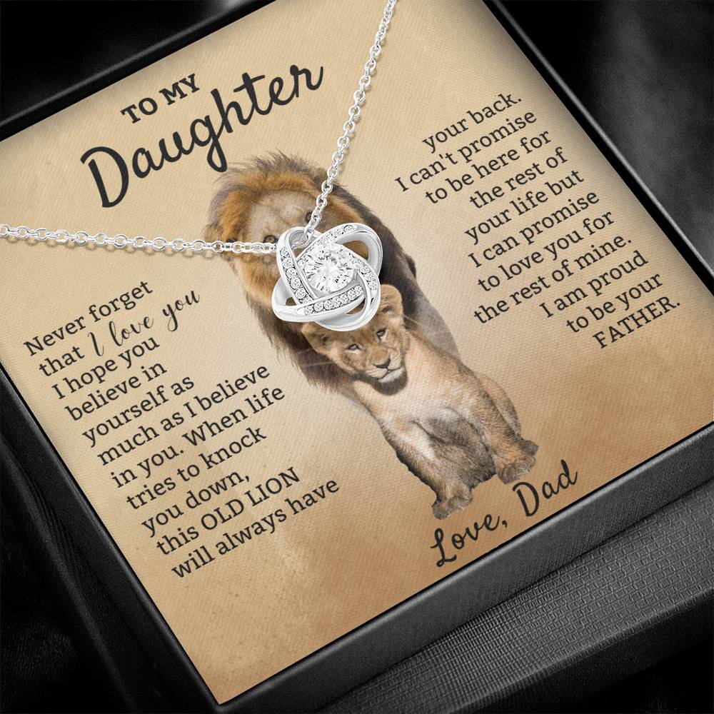 To My Daughter - Proud of You - Love Knot Necklace